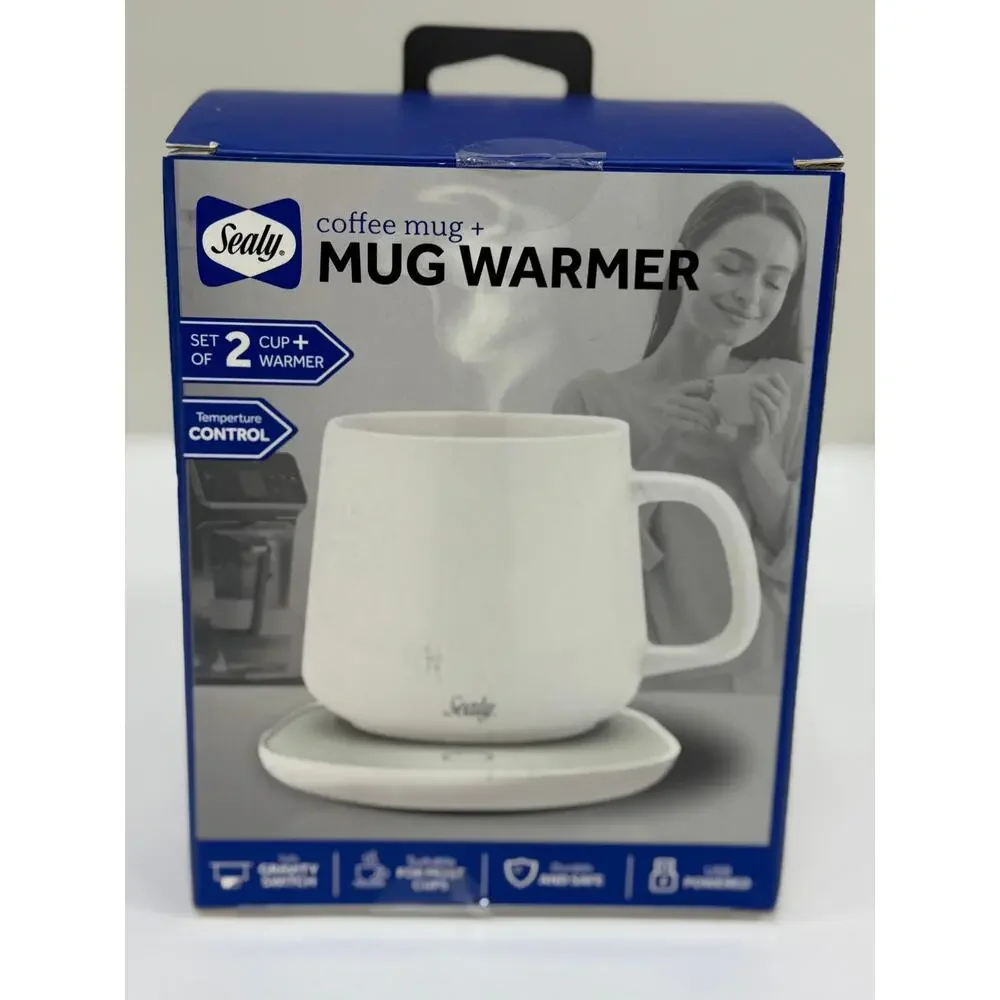 New Sealy Coffe Mug/Mug Warmer Set.  KK570